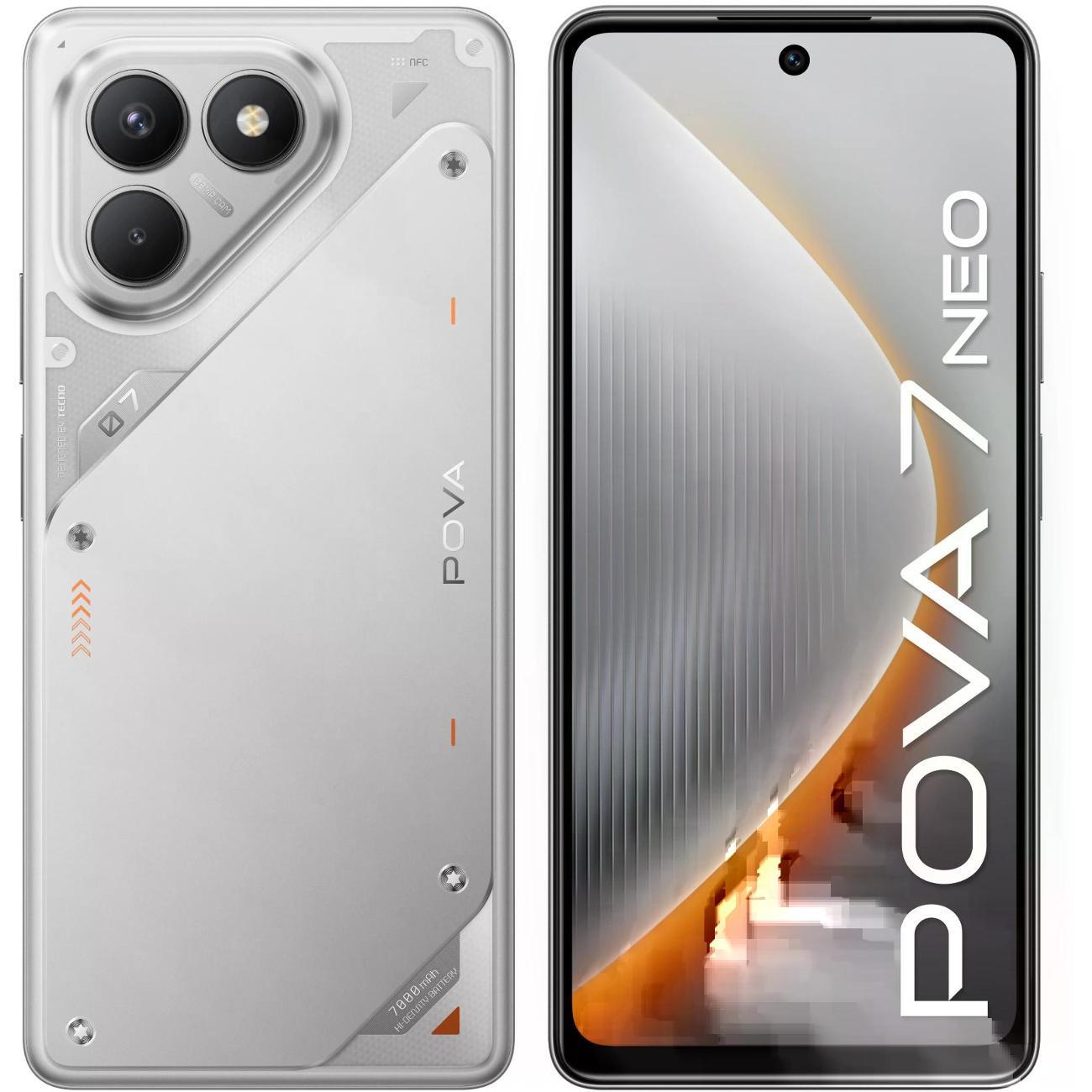 Смартфон Tecno Pova 7 Neo (LJ6 256+8 MAGIC SILVER)