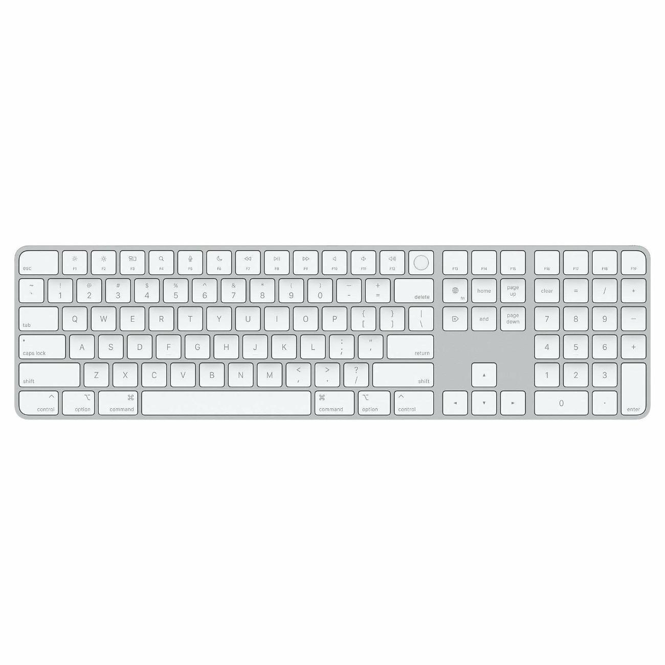 Клавиатура беспроводная Apple Magic Keyboard Touch ID Numеric Silver MK2C3