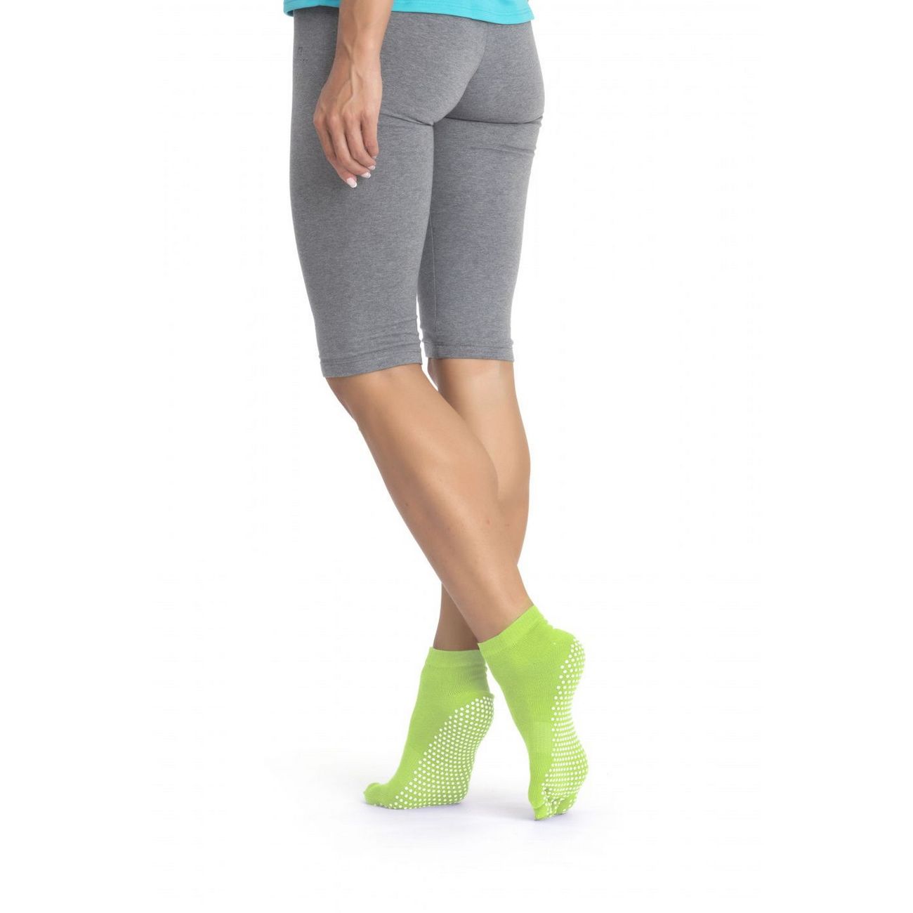 Носки противоскользящие для занятий йогой Bradex SF 0352 закрытые, салатовый