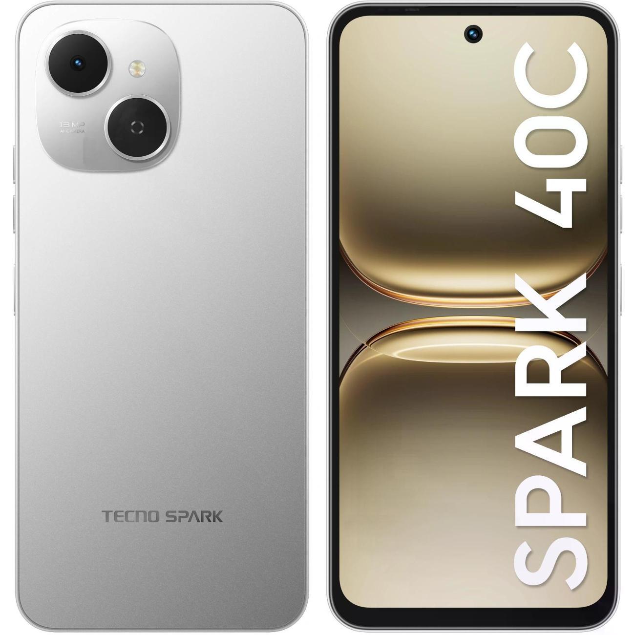 Смартфон TECNO Spark 40C (KM4K 256+8 TITANIUM GREY)