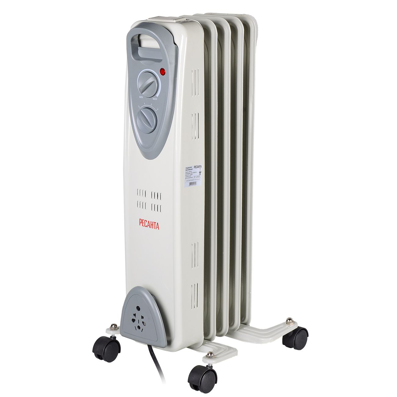 Радиатор масляный Ресанта ОМ-5Н 1кВт (67/3/6)