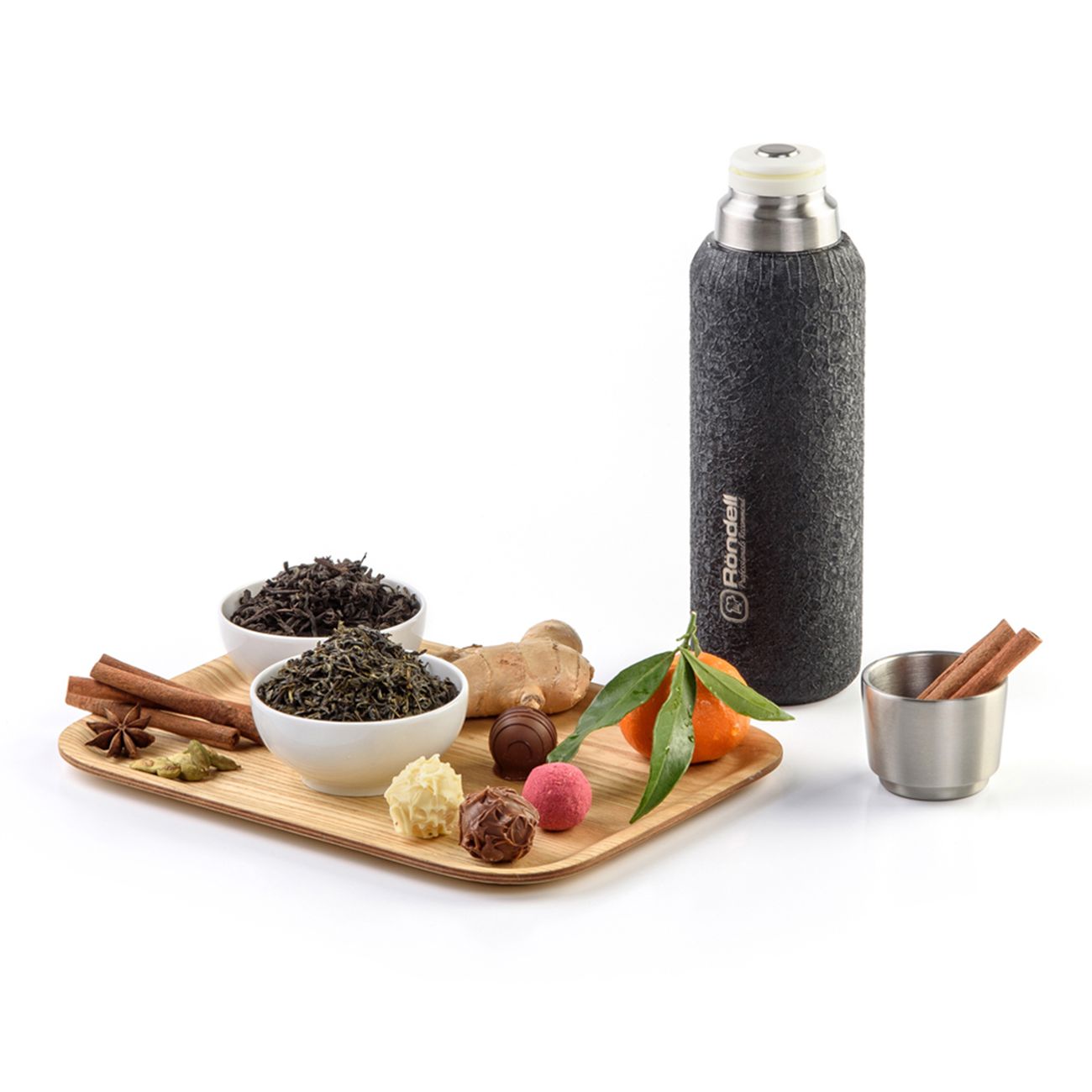 Термос Rondell RDS-1067 Black Jacquard 600мл с магн.крышкой