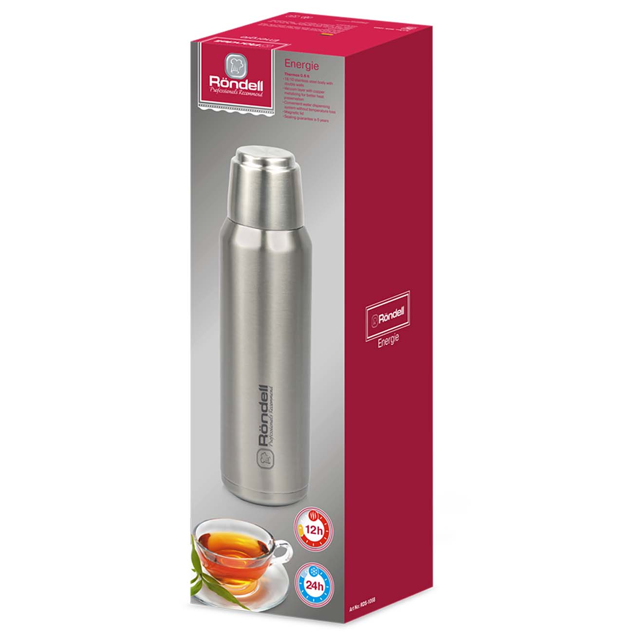 Термос Rondell RDS-1068 Energie 600мл с магн.крышкой