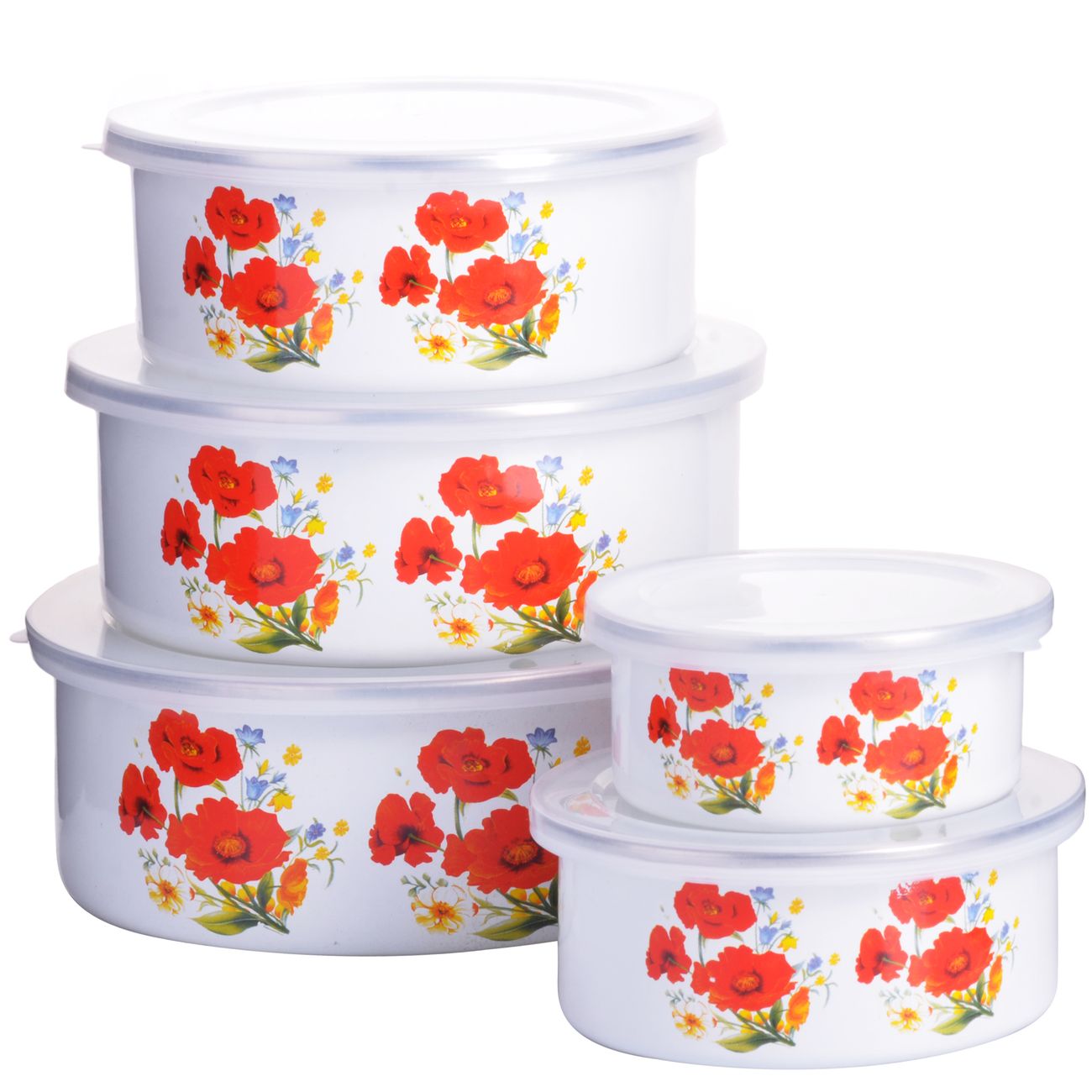 Набор мисок Mayer&Boch 29336 Маки (5 предметов)