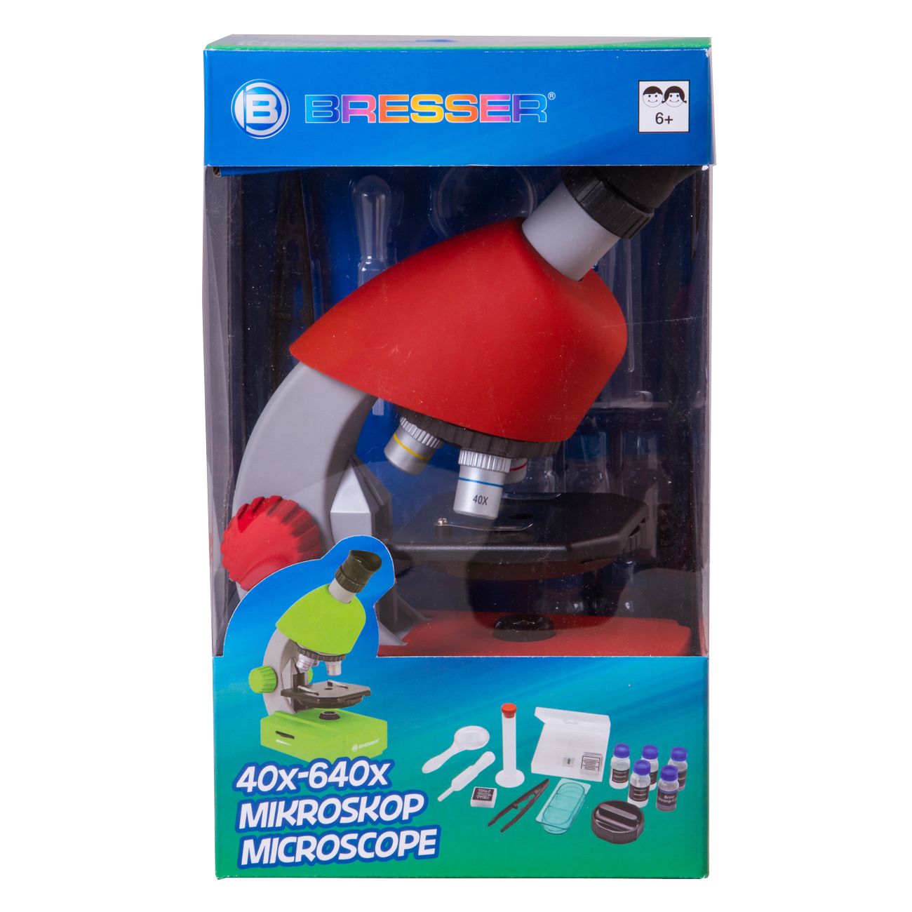 Микроскоп BRESSER Junior 40-640x Red (70122)
