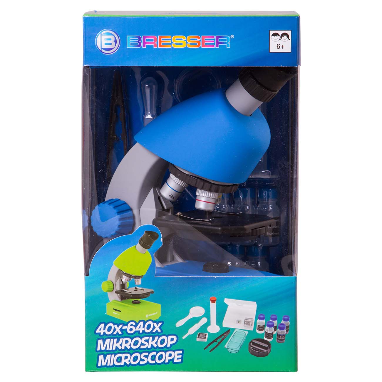 Микроскоп BRESSER Junior 40-640x Blue (70123)