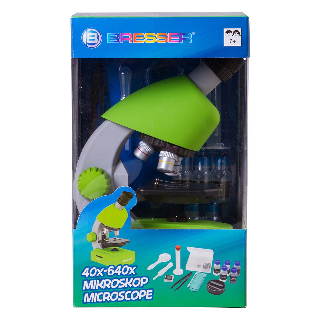 Микроскоп BRESSER Junior 40-640x Green (70124)