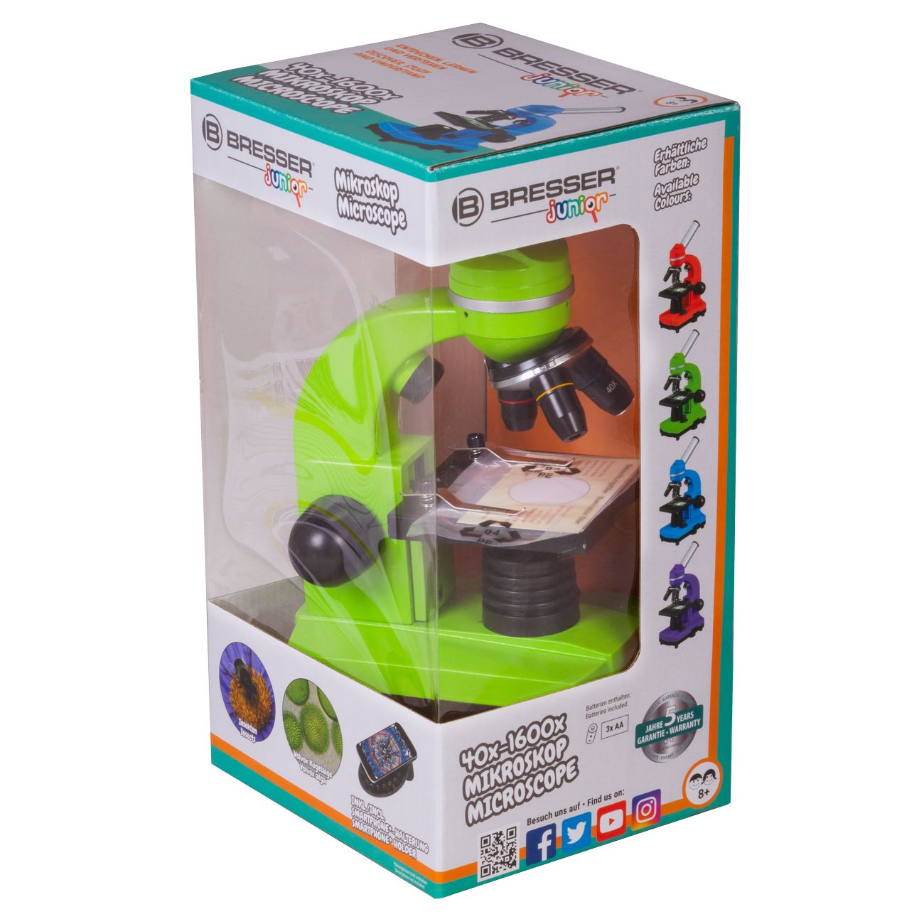 Микроскоп BRESSER Junior Biolux SEL 401600x Green (74319)
