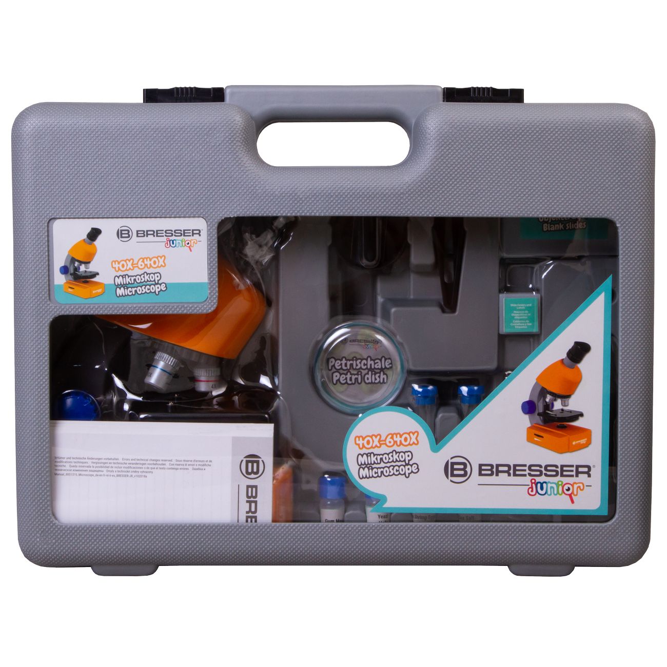 Микроскоп BRESSER Junior 40640x с набором для опытов, кейс (74326)