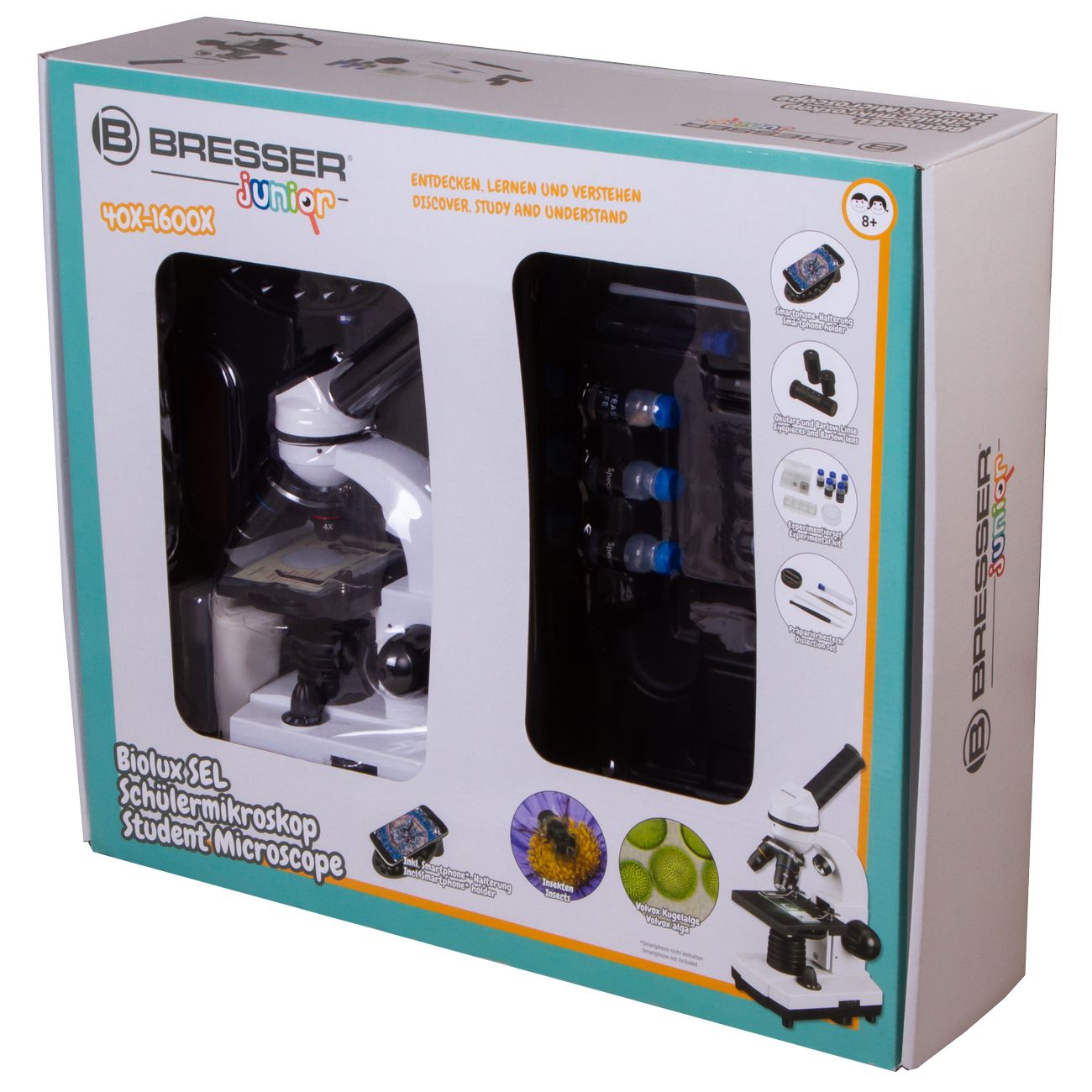 Микроскоп BRESSER Junior Biolux SEL 401600x, White, кейс (75314)