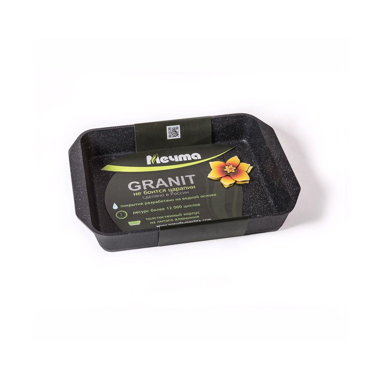 Противень Мечта 95802 Гранит 40*30см черный