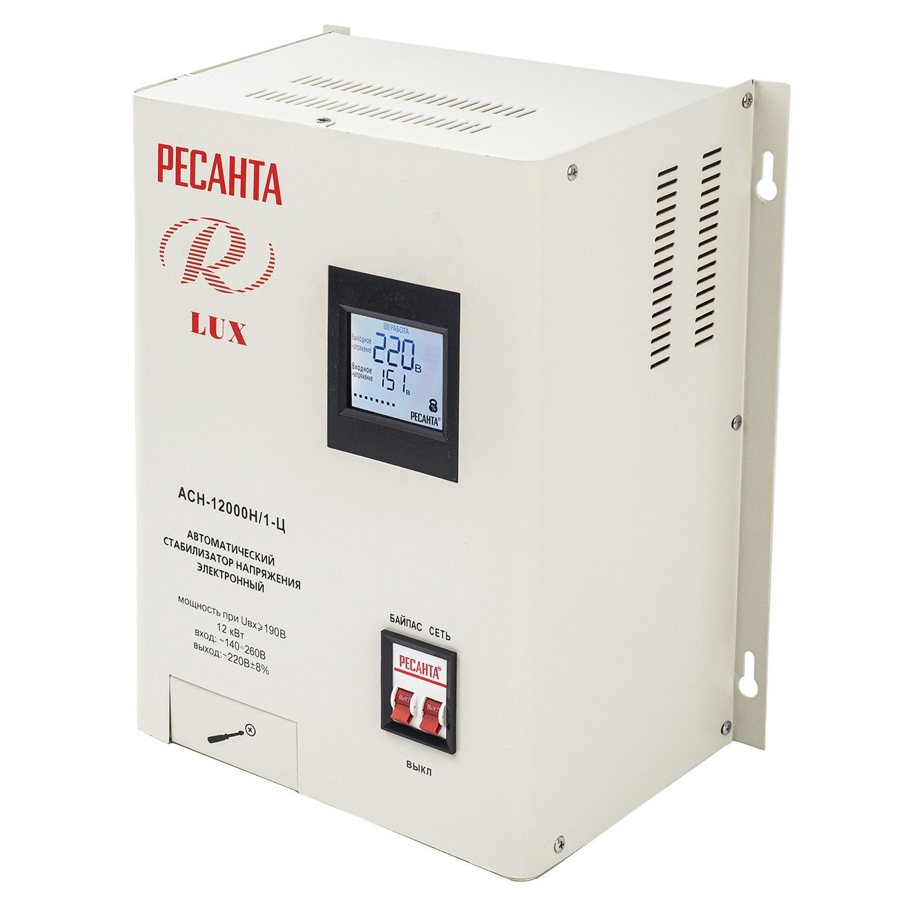 Стабилизатор напряжения Ресанта АСН-12000 Н/1-Ц (63/6/22)