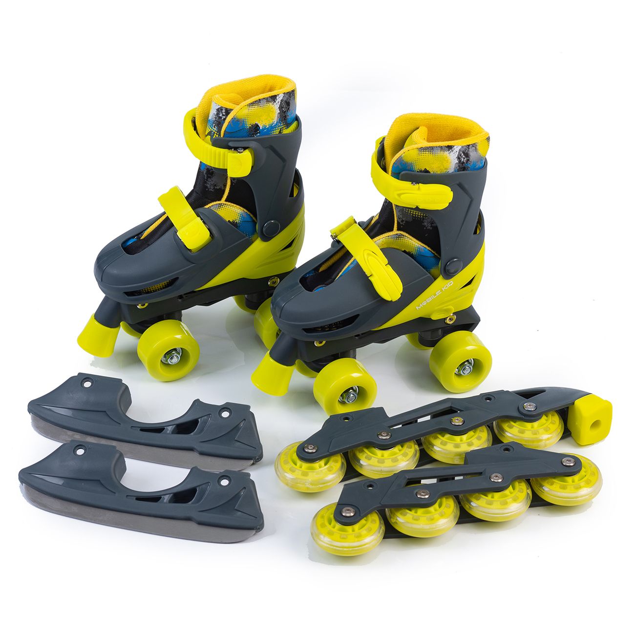 Коньки роликовые Mobile Kid Twin Seasons M, Green