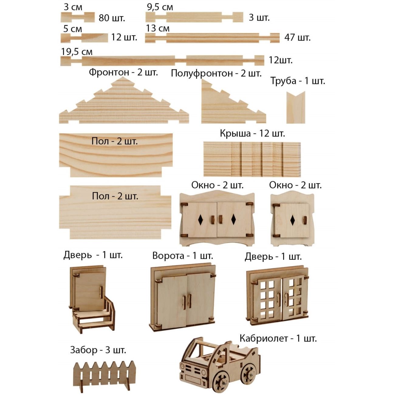 Конструктор детский ЛЕСОВИЧОК les 029 Новый Домик №3 набор из 185 деталей