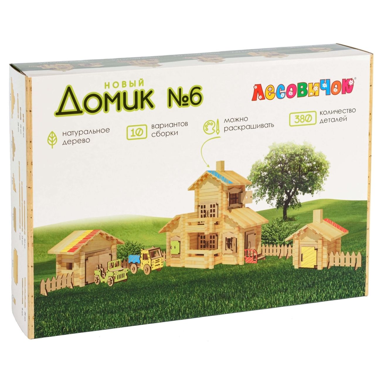 Конструктор детский ЛЕСОВИЧОК les 032 Новый Домик №6 набор из 380 деталей