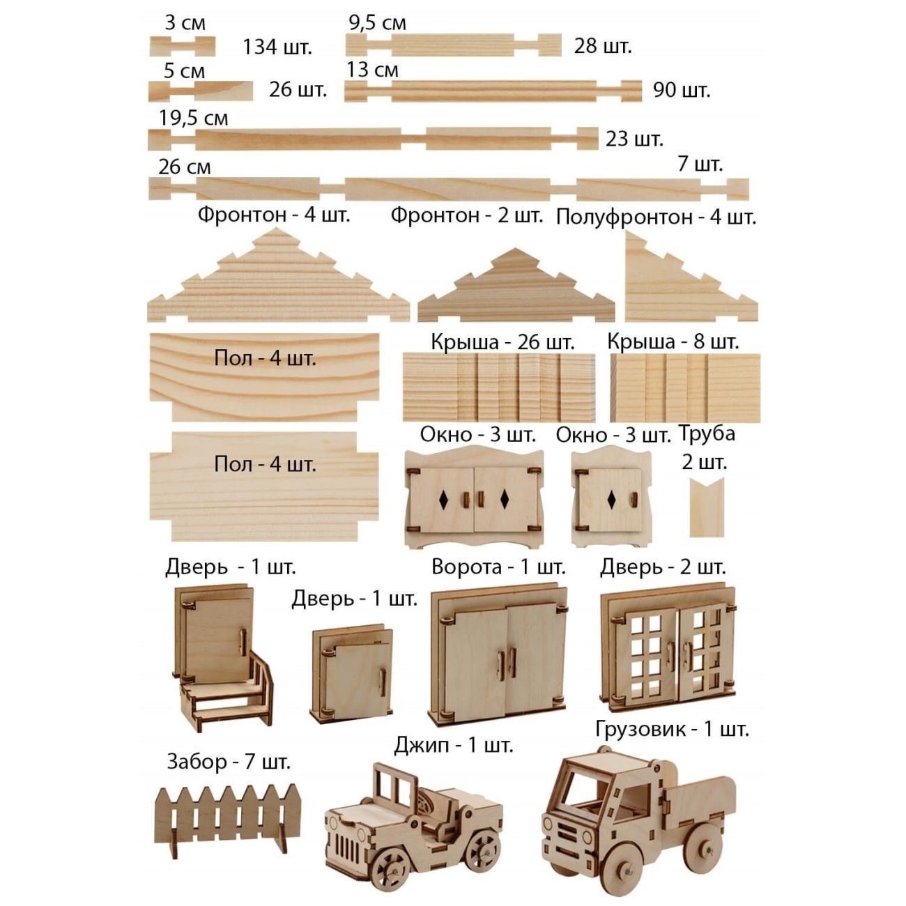 Конструктор детский ЛЕСОВИЧОК les 032 Новый Домик №6 набор из 380 деталей