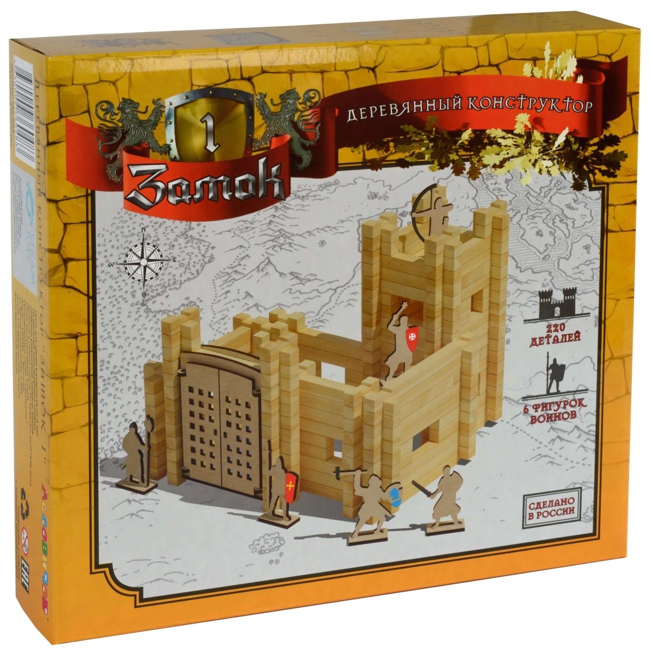 Конструктор детский ЛЕСОВИЧОК les 033 Замок №1 набор из 220 деталей