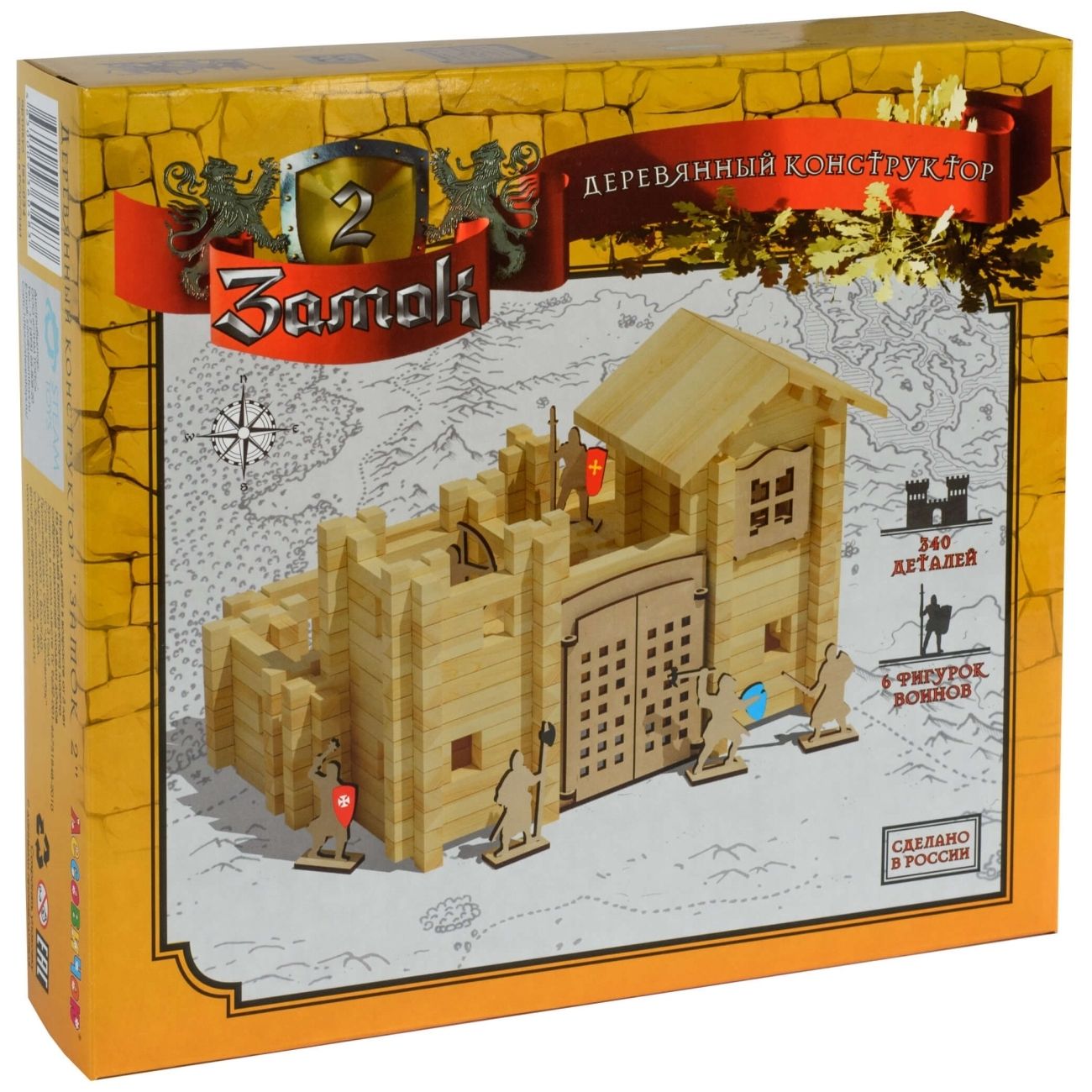 Конструктор детский ЛЕСОВИЧОК les 034 Замок №2 набор из 340 деталей