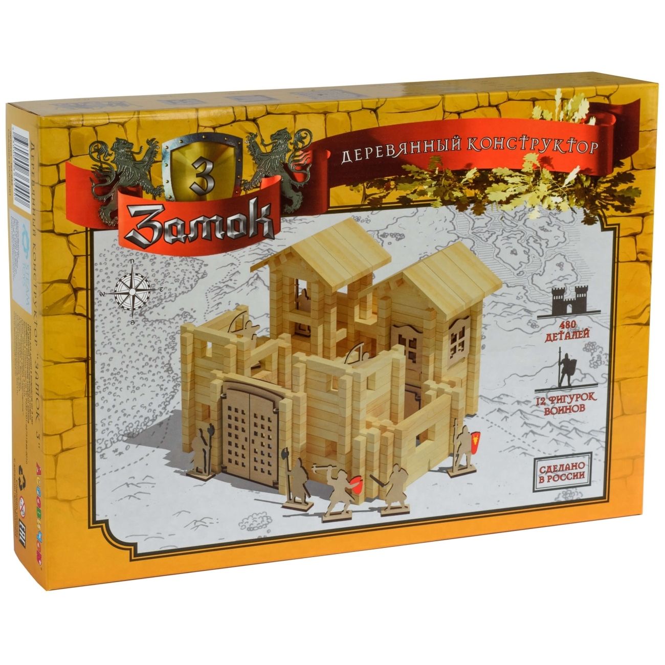 Конструктор детский ЛЕСОВИЧОК les 035 Замок №3 набор из 480 деталей