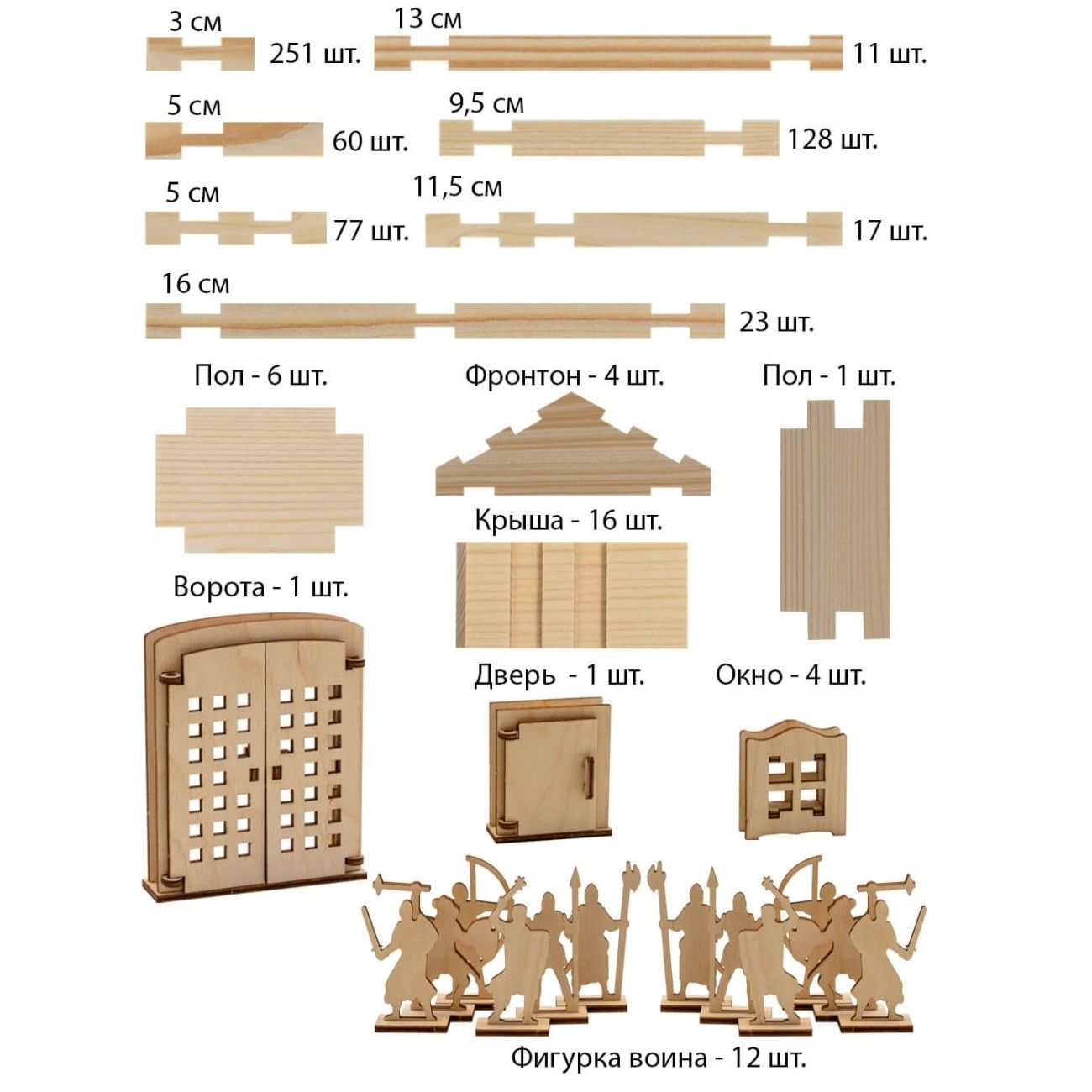 Конструктор детский ЛЕСОВИЧОК les 036 Замок №4 набор из 600 деталей