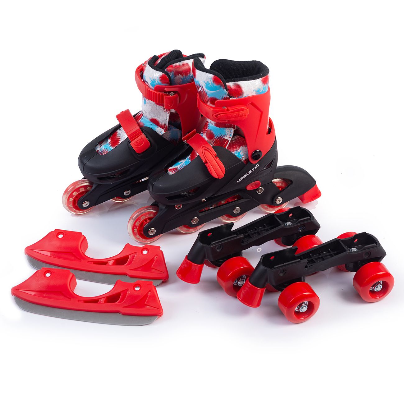 Коньки роликовые Mobile Kid Twin Seasons M, Red