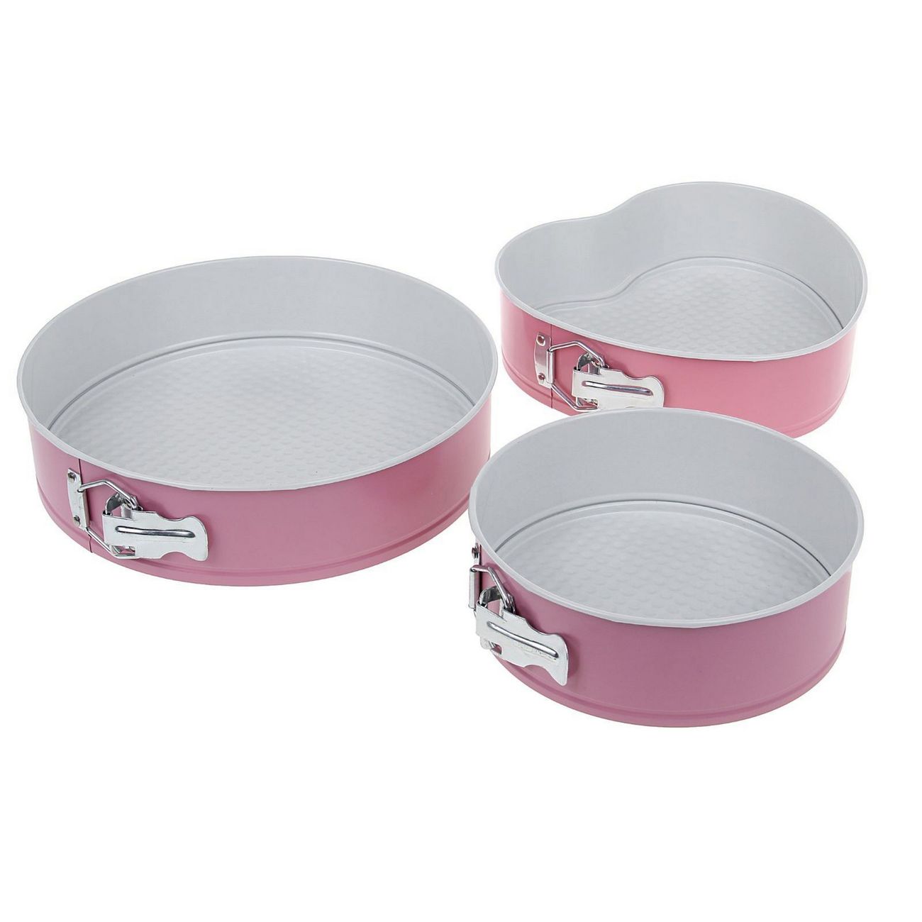 Форма для запекания Доляна 1277146 Флёри. Круг 3шт. 18/23/26см разъем.керам.