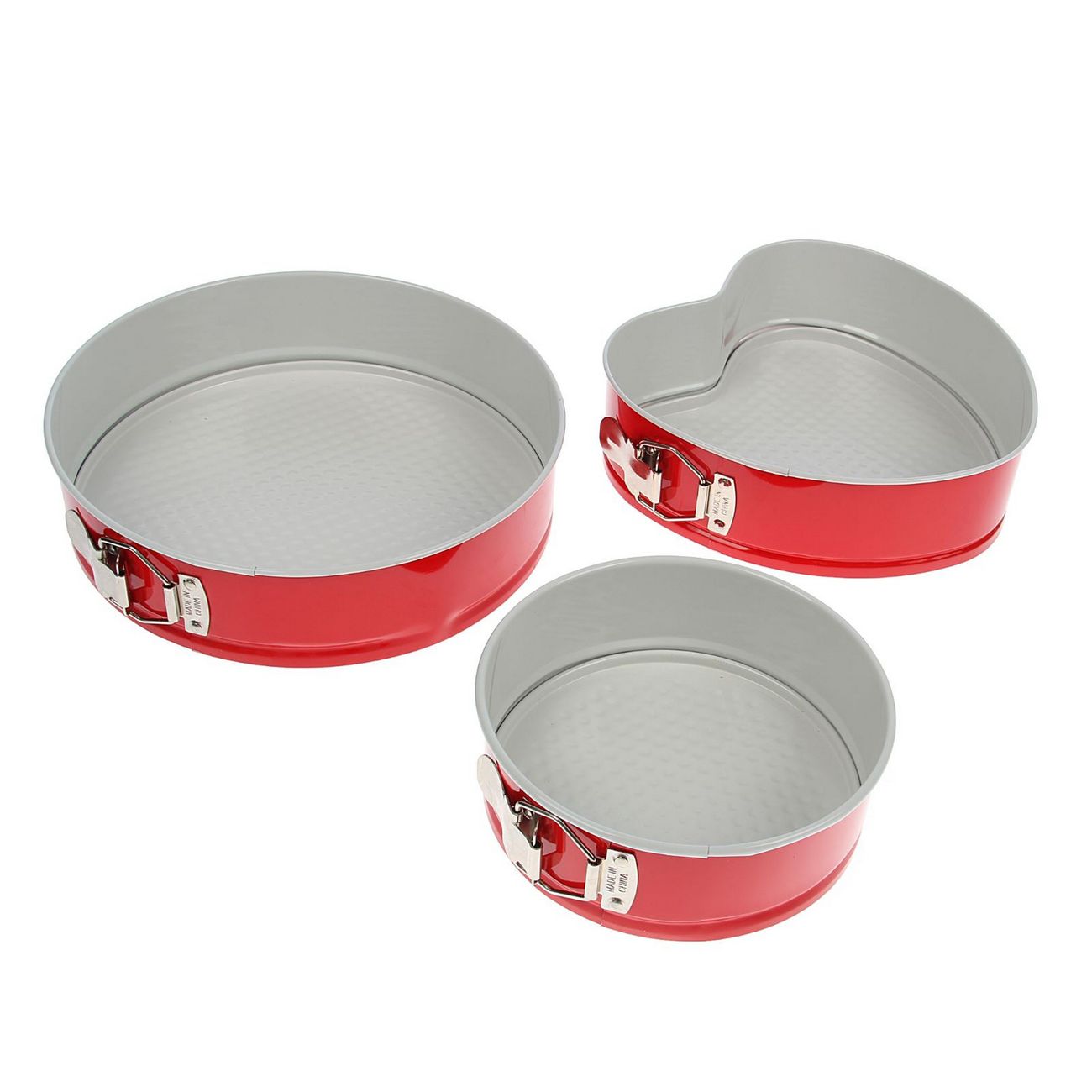 Форма для запекания Доляна 1277146 Флёри. Круг 3шт. 18/23/26см разъем.керам.