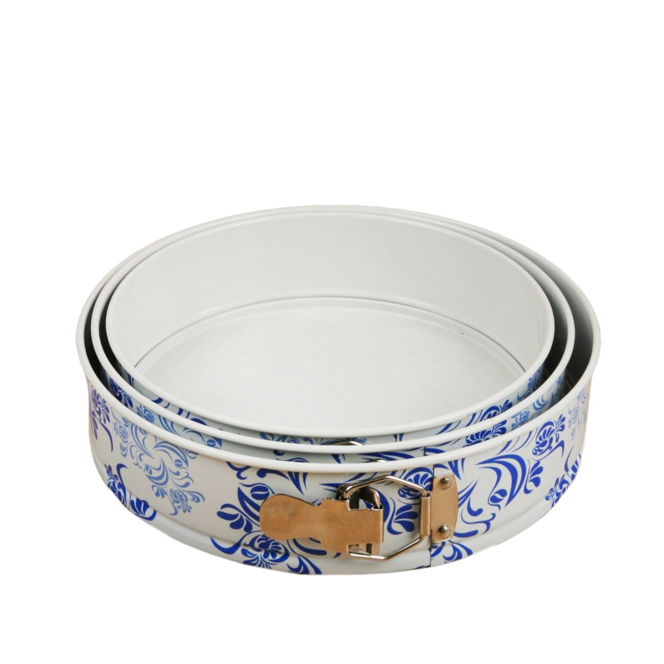 Форма для запекания Доляна 1684652 Филиси. Круг 3шт 24/26/28см разъем.керам.