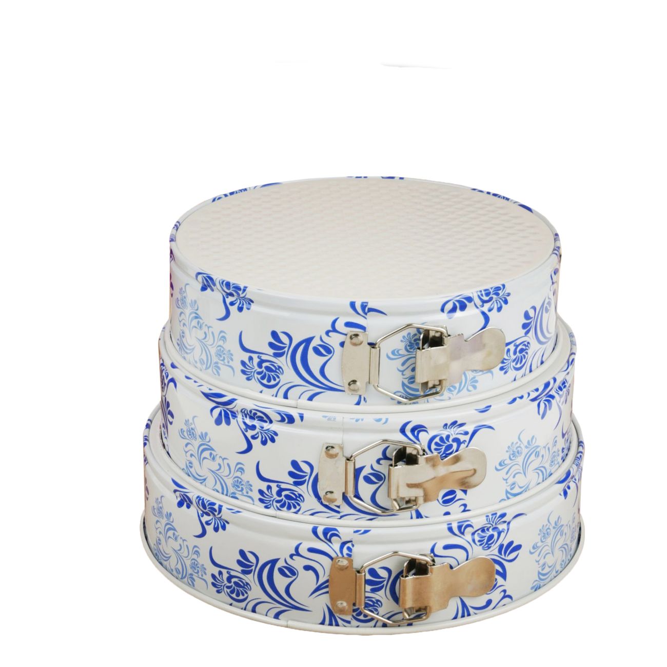 Форма для запекания Доляна 1684652 Филиси. Круг 3шт 24/26/28см разъем.керам.