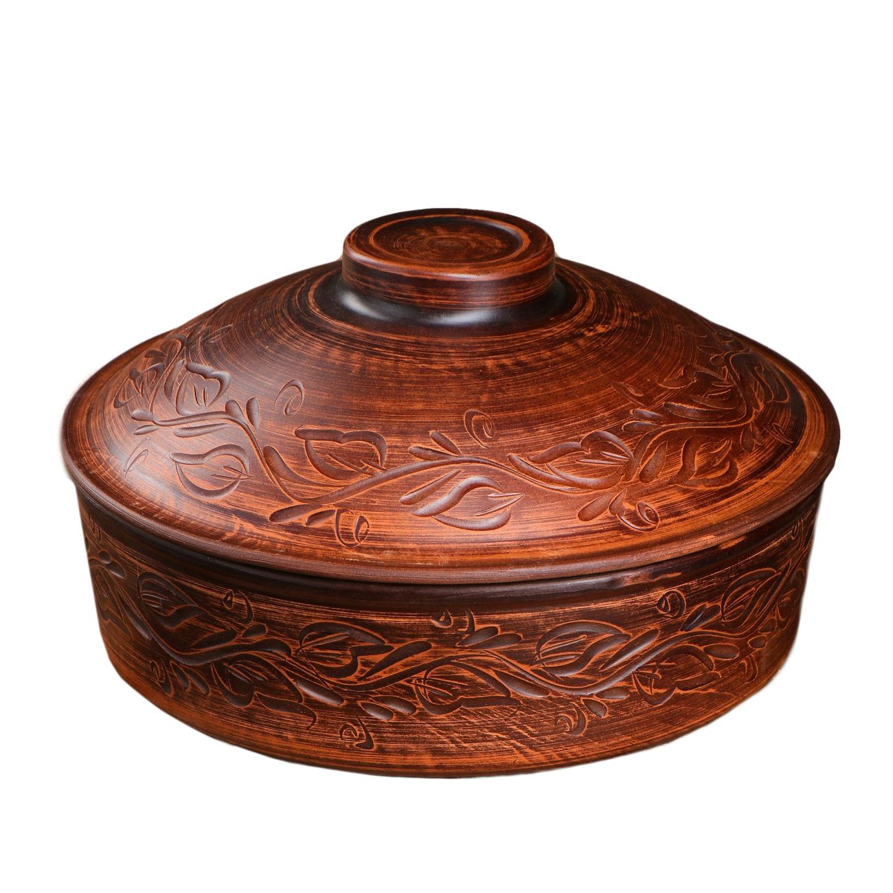 Сковорода Красная глина 1076730 Узор 3,5 л,