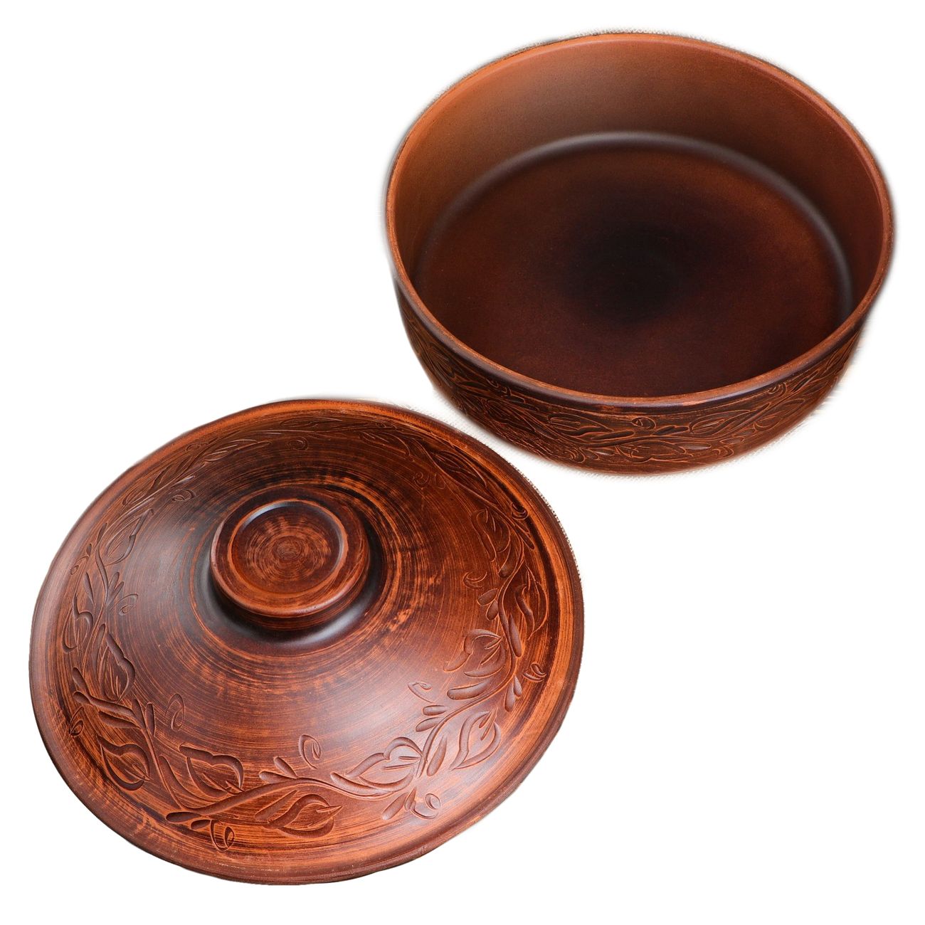 Сковорода Красная глина 1076730 Узор 3,5 л,