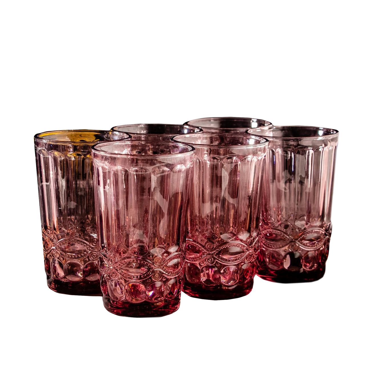 Набор стаканов Доляна 1390411 Ла-Манш ,6 шт, розовый