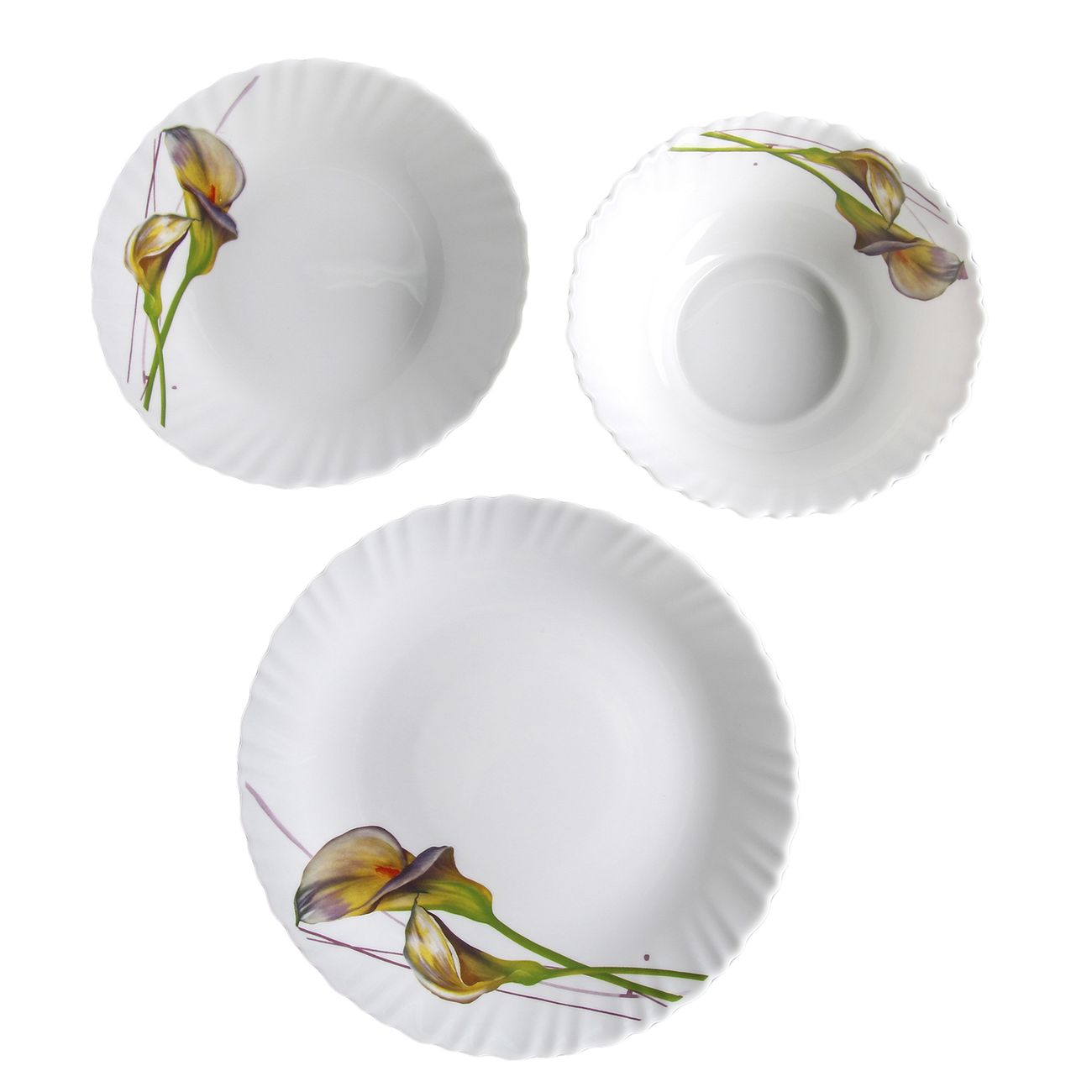 Тарелка столовая Доляна Дивные каллы ,18 пред.