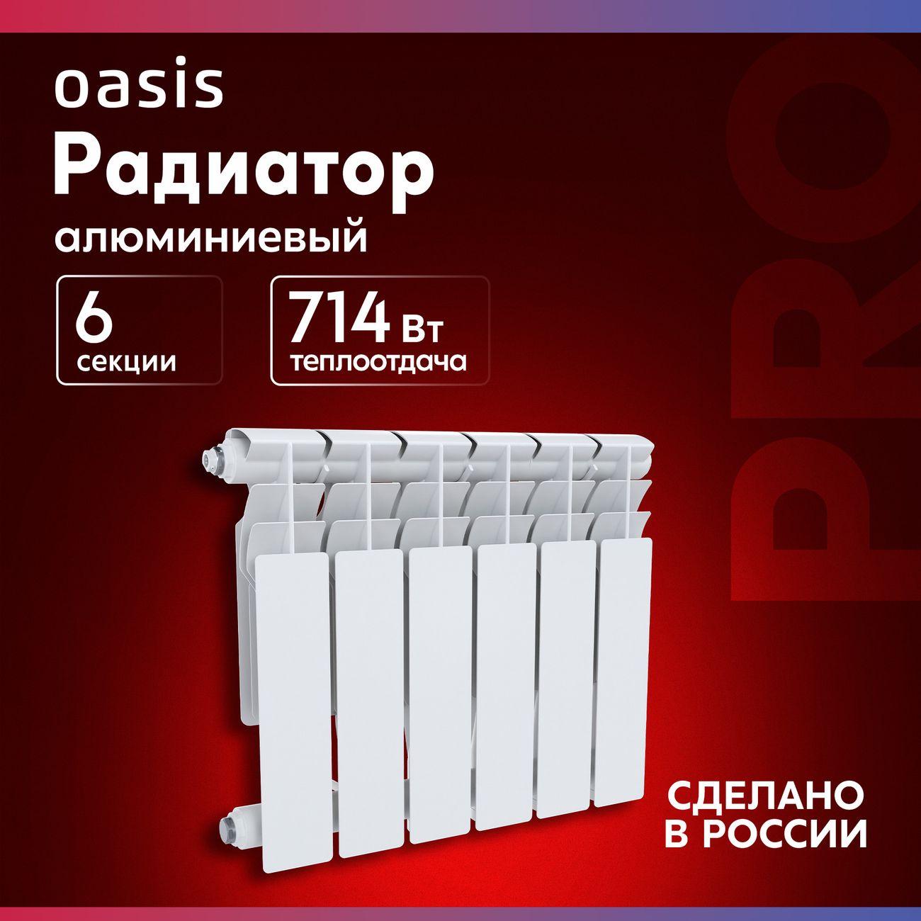 Алюминиевый радиатор Oasis Pro 350/80/6 фото