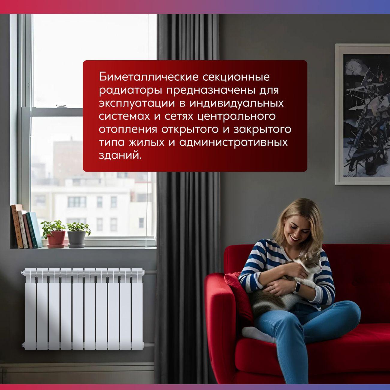 Биметаллический радиатор Oasis Pro 500/100/10