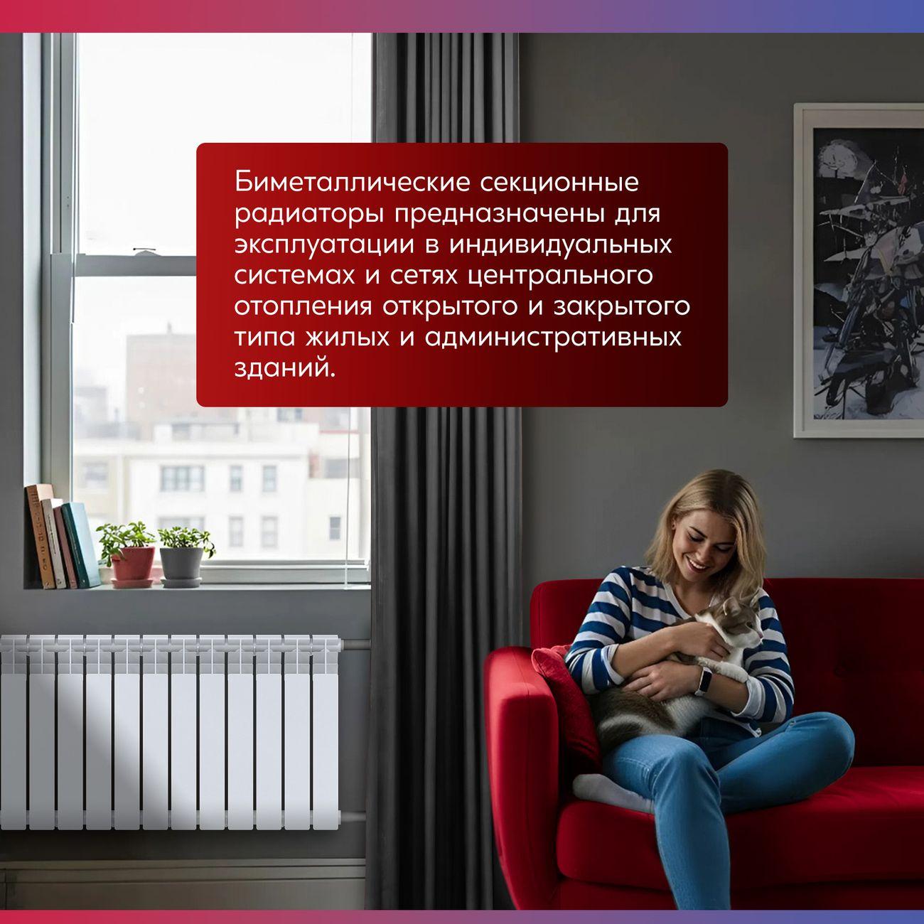 Биметаллический радиатор Oasis Pro 500/100/12