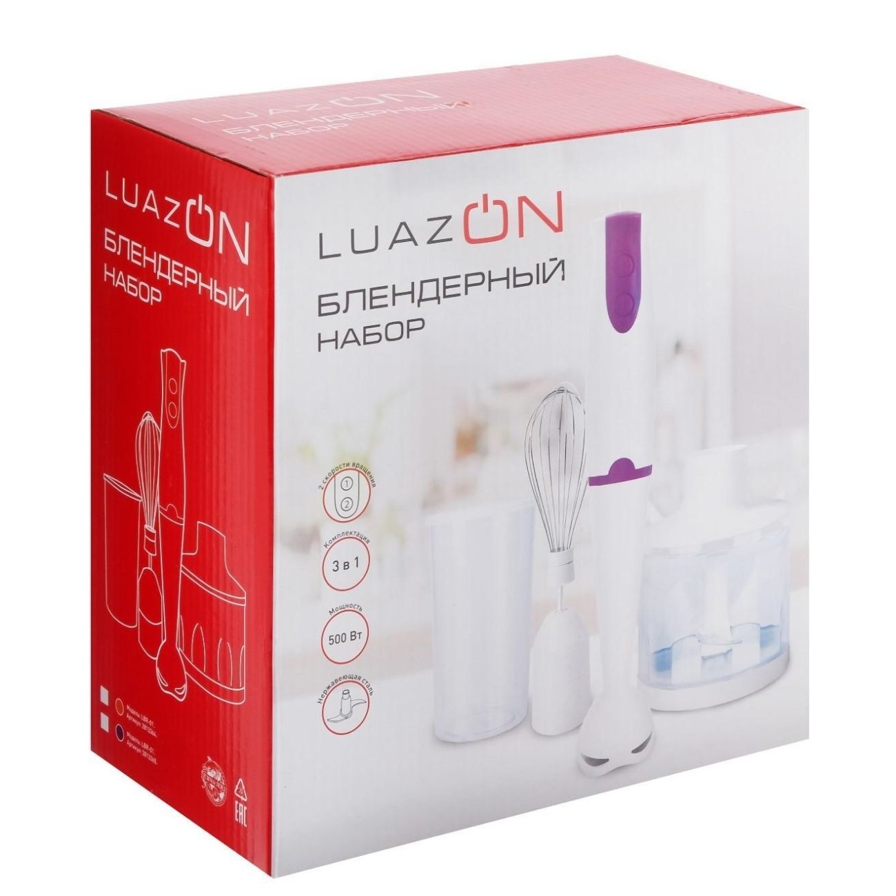 Погружной блендер Luazon 2813364 LBR-01 белый