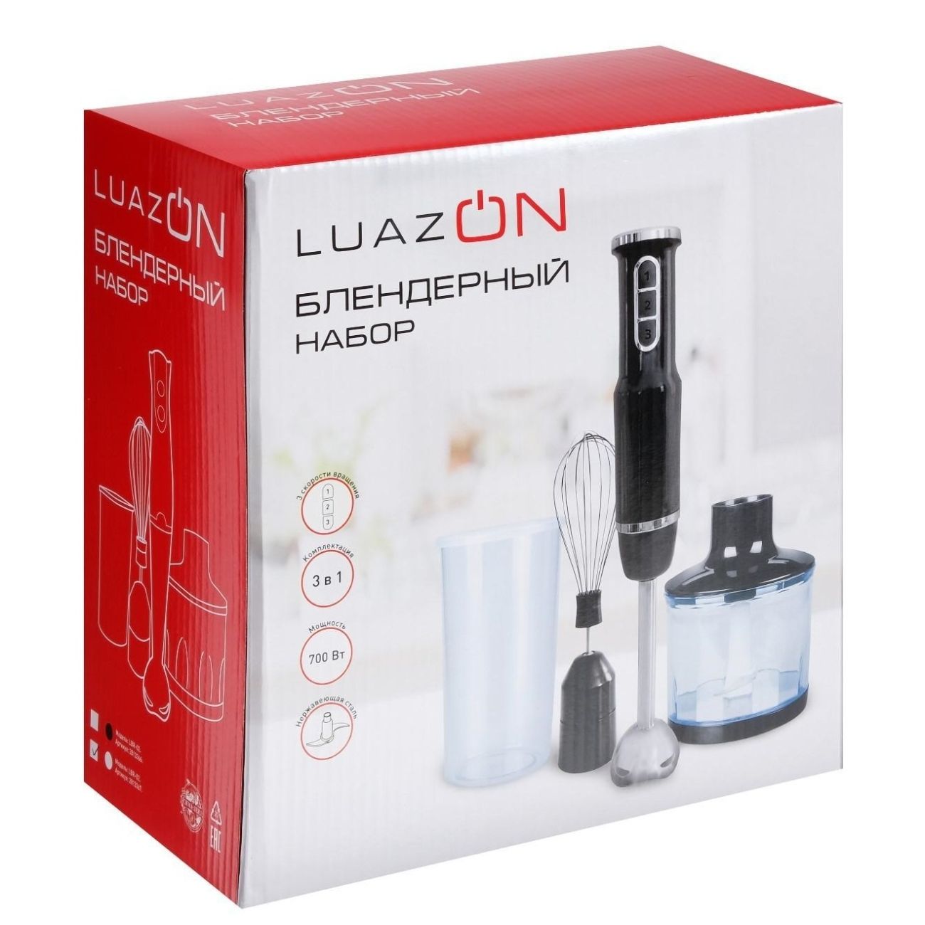 Погружной блендер Luazon 2813367 LBR-02 белый