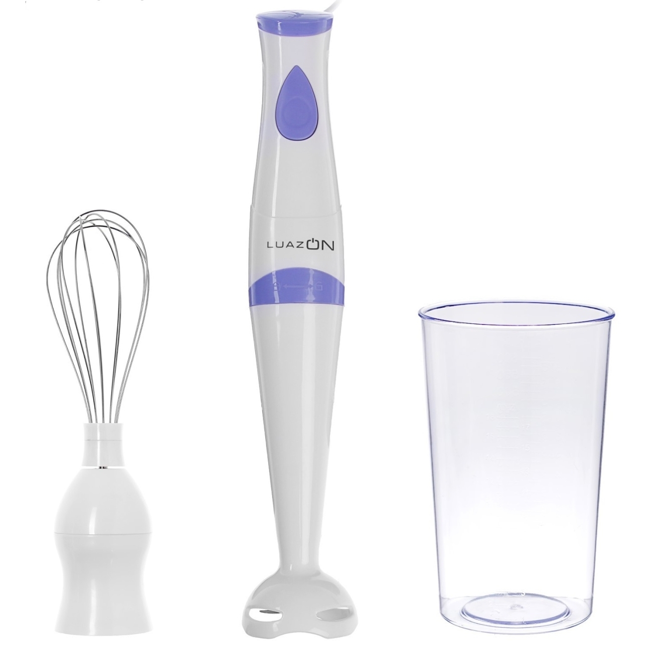 Погружной блендер Luazon 4358123 LBR-24 бело-фиолетовый