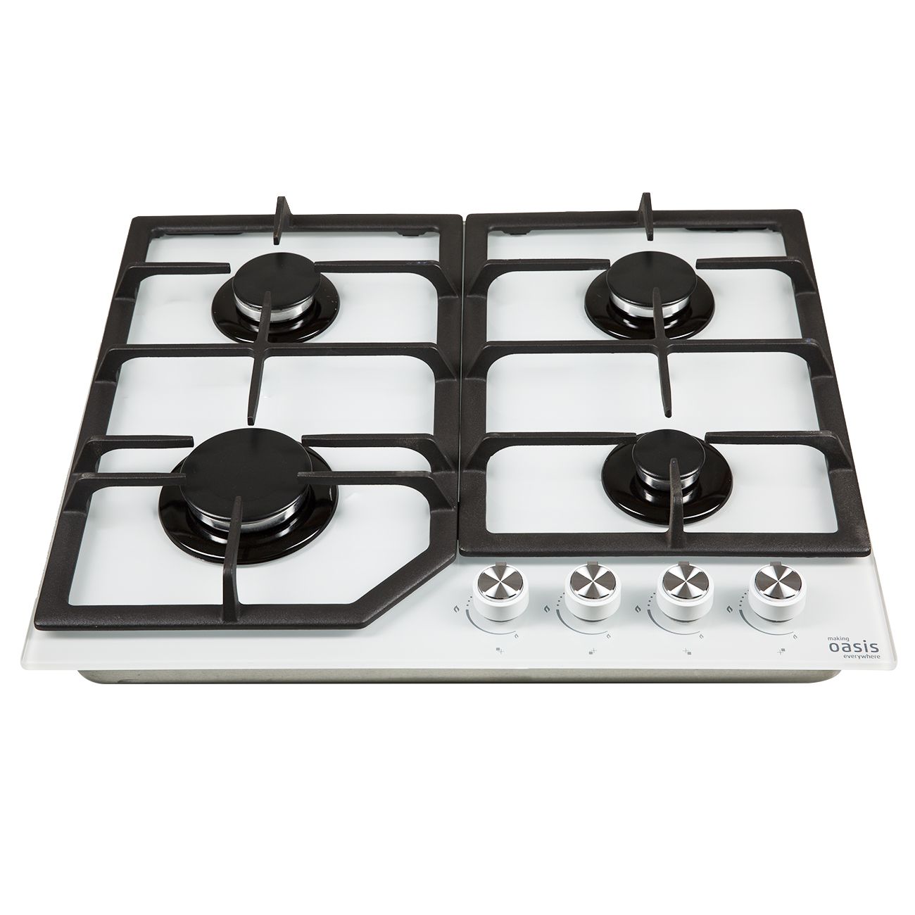 Встраиваемая газовая панель независимая Oasis P-GW белая