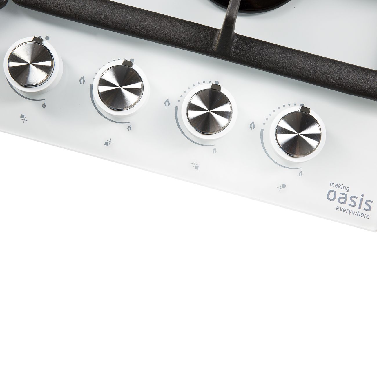 Встраиваемая газовая панель независимая Oasis P-GW белая