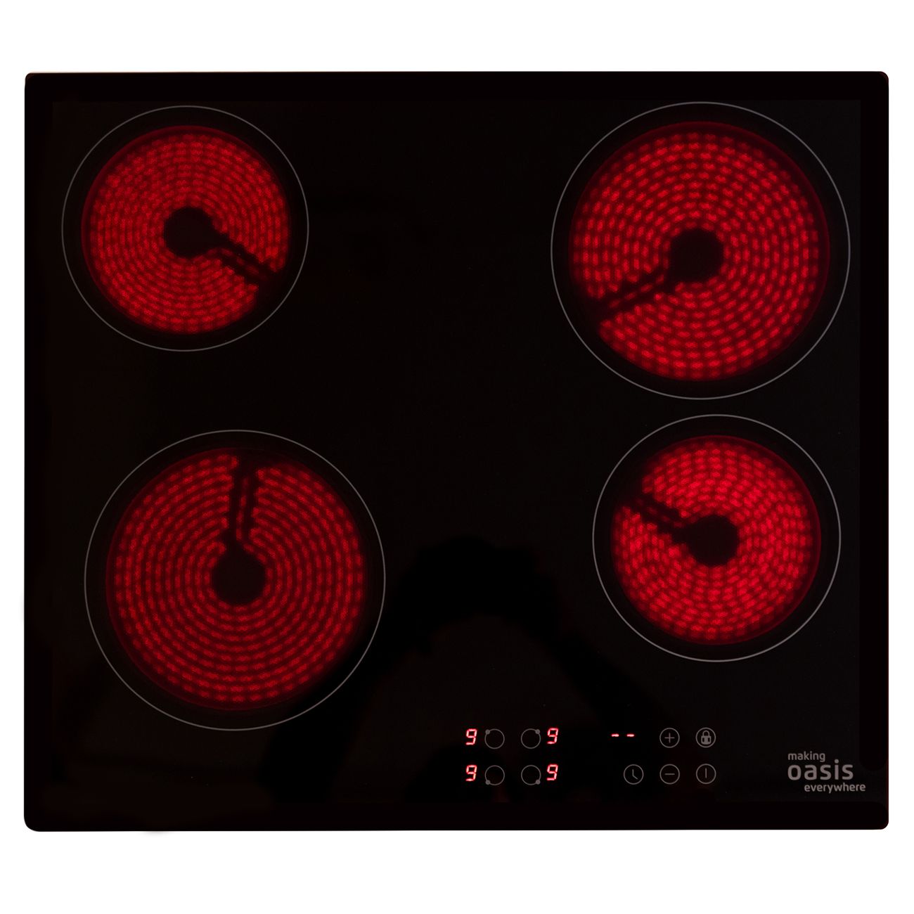 Встраиваемая электрическая панель Oasis P-SBS черная