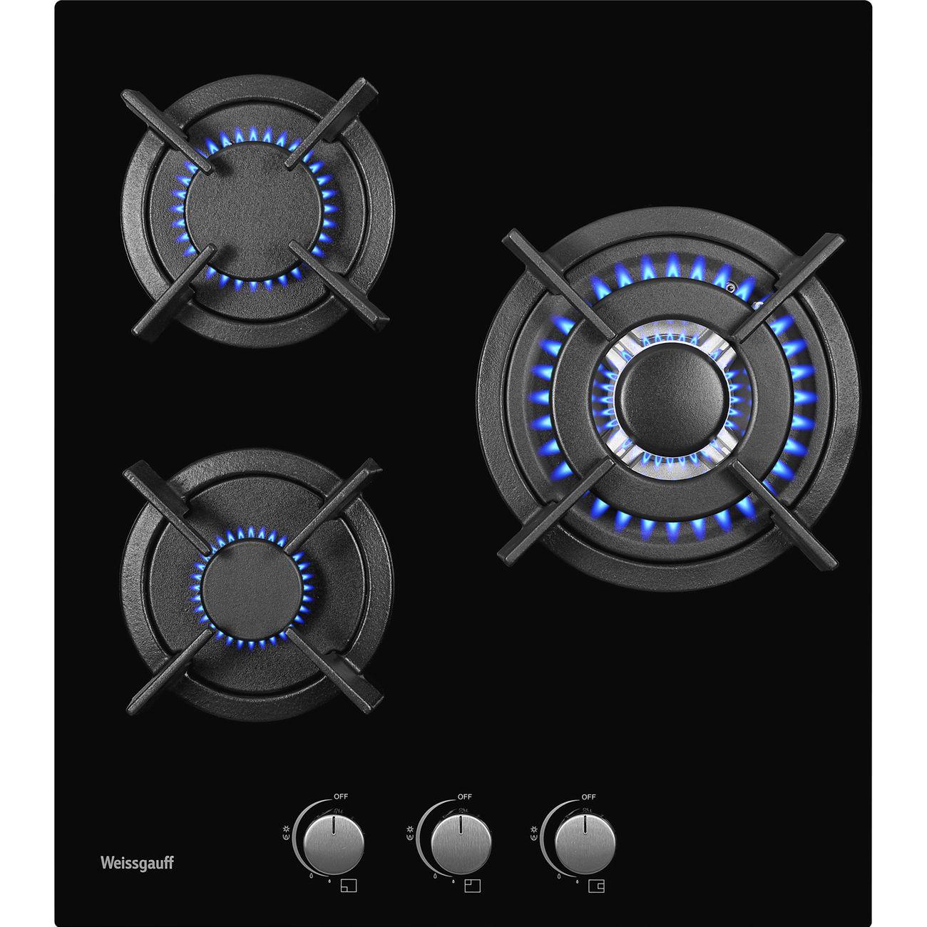 Встраиваемая газовая панель независимая Weissgauff HGG 451 BGh черная фото