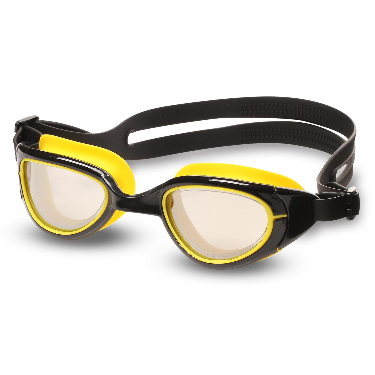 Очки для плавания Indigo S997M Mantis, черно-желтый