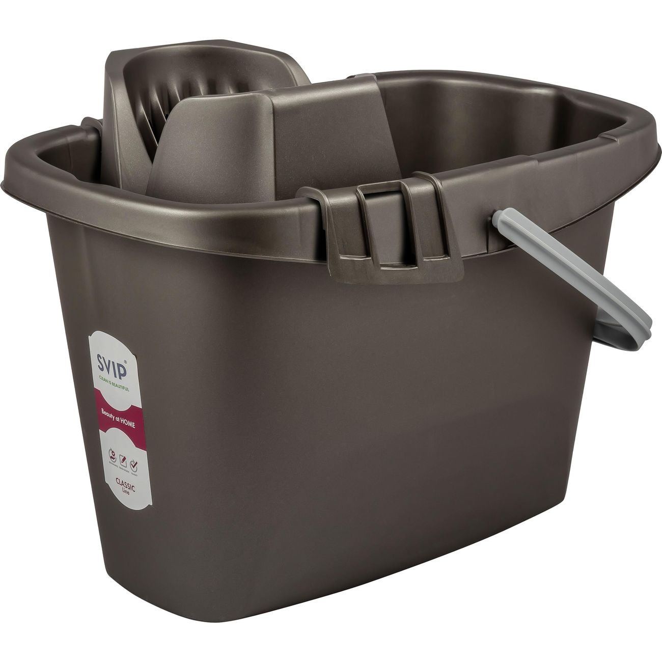 Ведро с отжимом Svip SV4086АНТ МОП Классика 13л, антрацит
