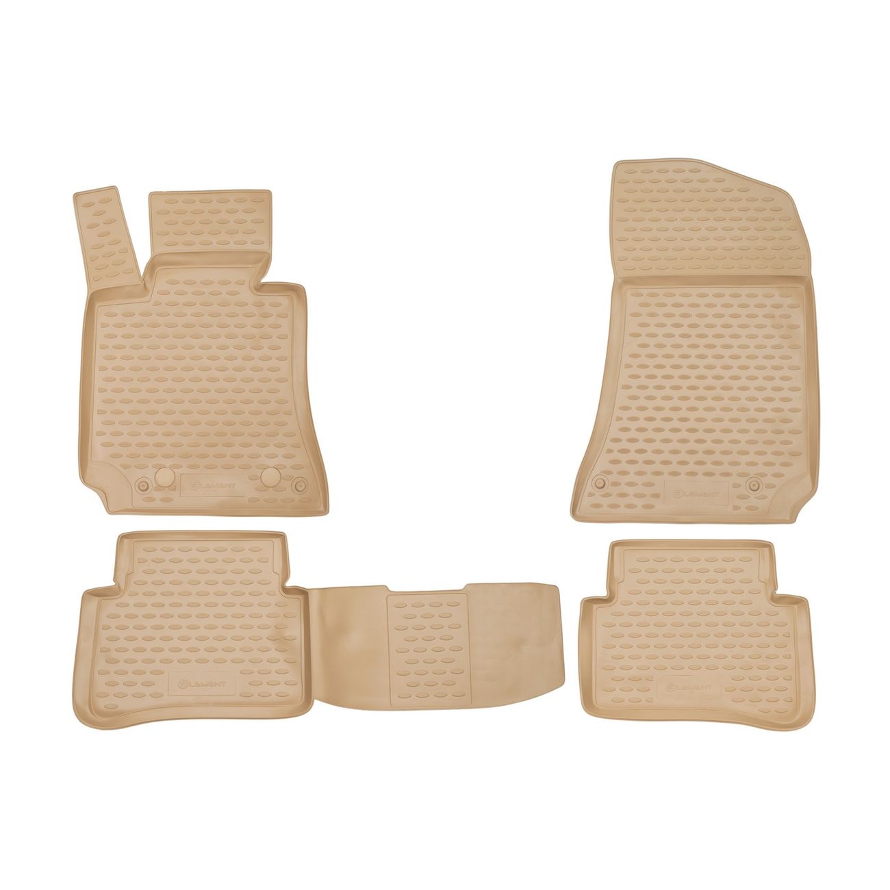 Коврики в салон Element TOYOTA Highlander, 2010-2014, 4шт., бежевый)