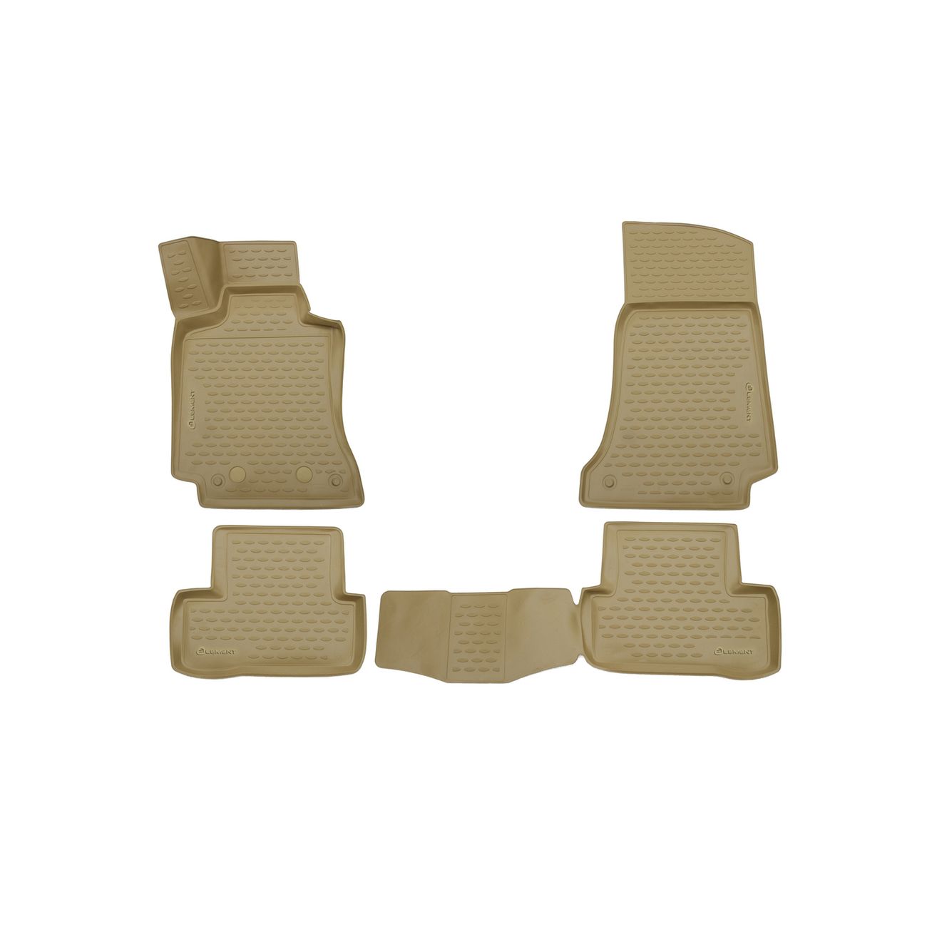 Коврики в салон Element 3D MERCEDES С-Class W205, 2014+, 4шт.,бежевый фото