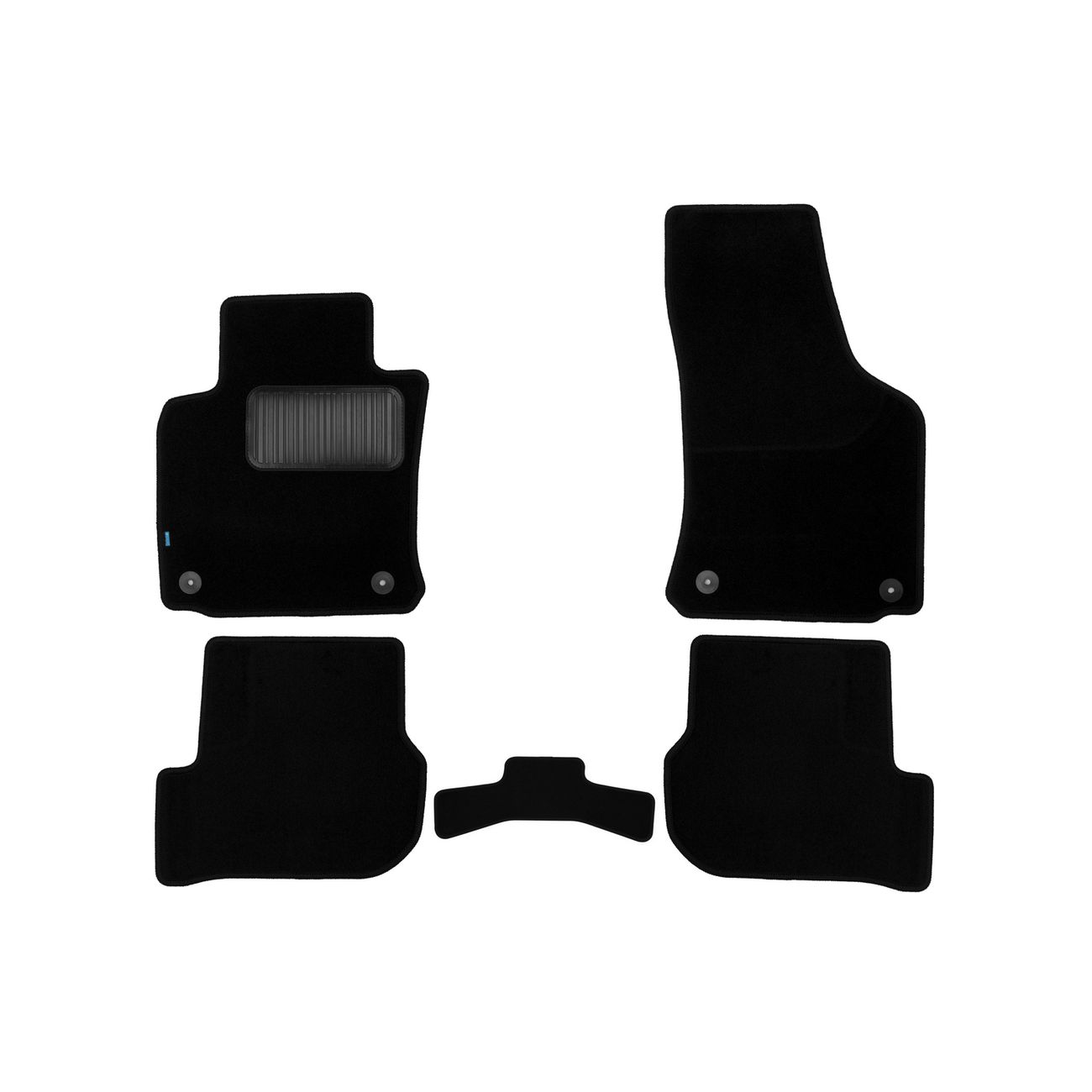 Коврики в салон Klever Premium SKODA Octavia 2008-2012 седан 5шт.черный