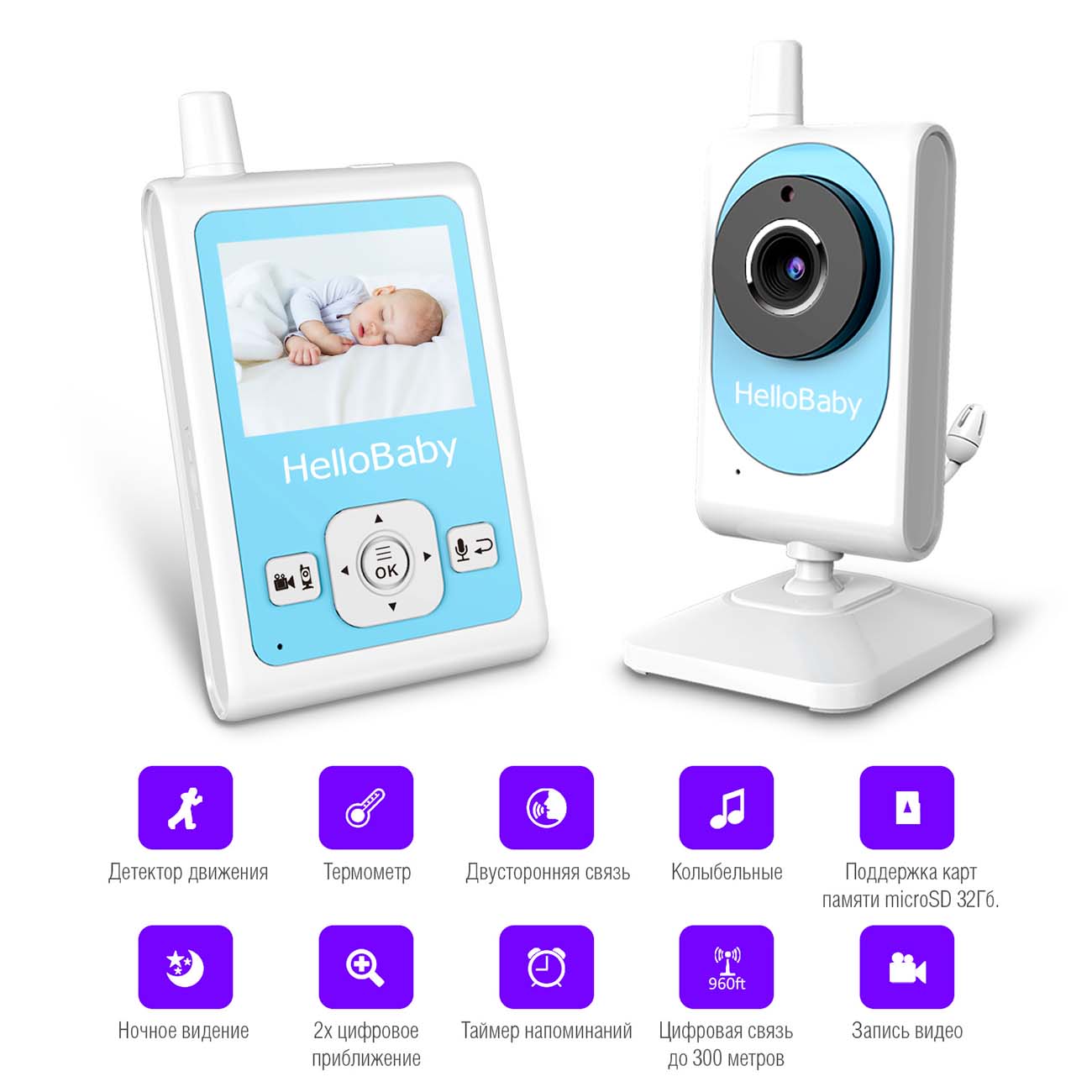 Видеоняня HelloBaby HB25