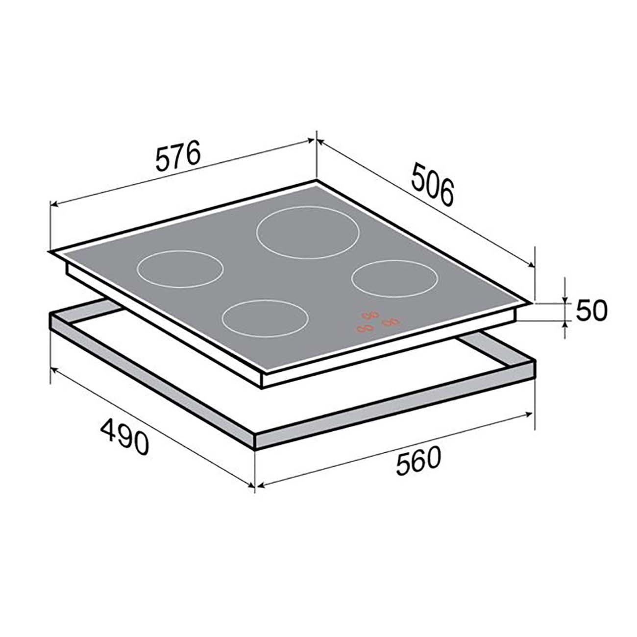 Встраиваемая индукционная панель независимая Zigmund & Shtain CIS 299.60 BX